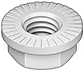 10-24 Thread, SS Serrated Flange Locknut Online Hot Sale