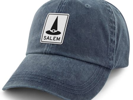 Salem Witch Sign Washed Dad Hat on Sale