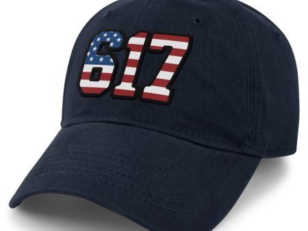 Boston 617 Stars & Stripes Dad Hat Online now