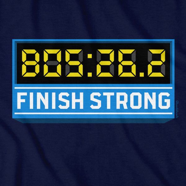 Finish Strong Marathon Time Clock T-Shirt Online now