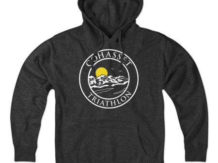 Cohasset Triathlon White Logo Hoodie on Sale