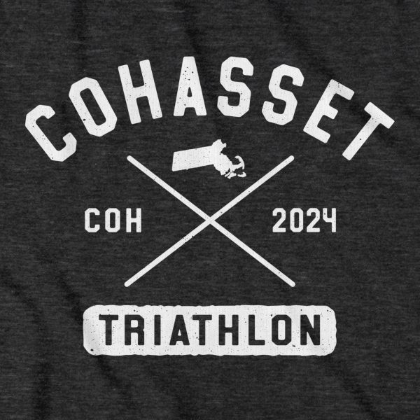 Cohasset Triathlon Arch Cross White T-Shirt Fashion