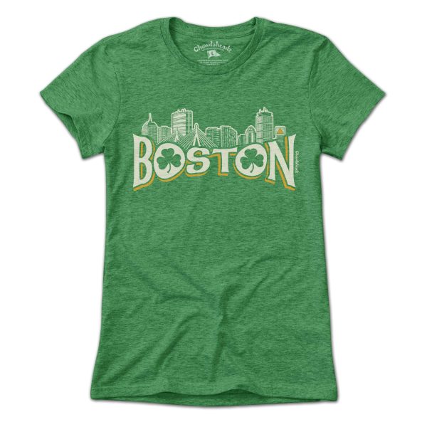 Boston Irish Skyline T-Shirt Online Hot Sale