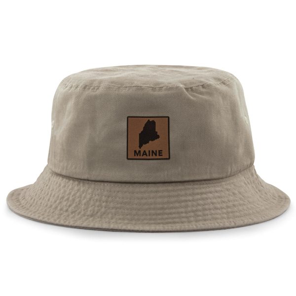 Maine Leather Patch Bucket Hat Cheap