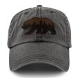 Boston Bear Skyline Leather Patch Washed Dad Hat Discount