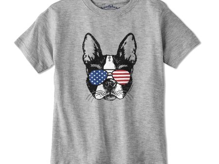 Patriotic Boston Terrier Youth T-Shirt Online