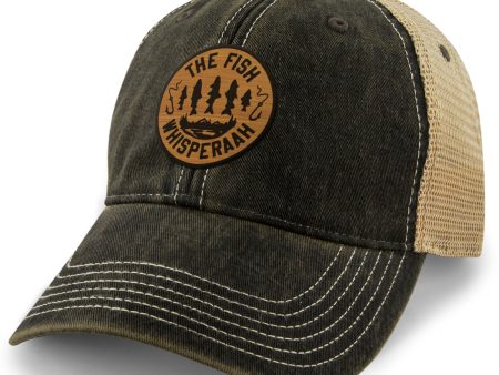 Fish Whisperaah  Wood Grain  Patch Dirty Water Trucker on Sale