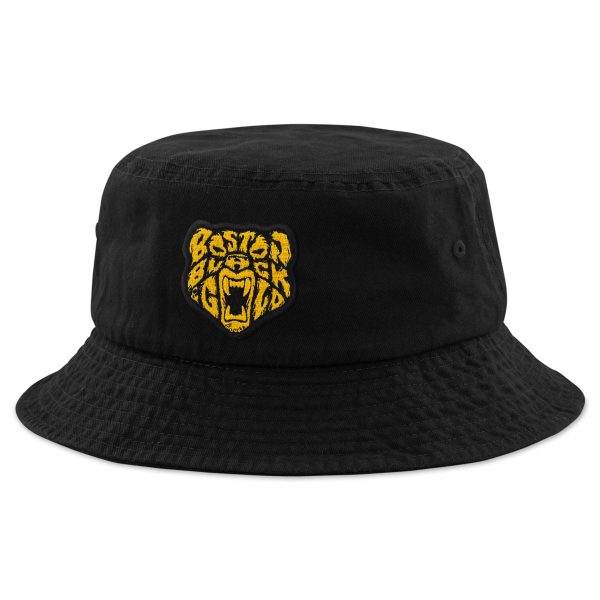 Boston Black & Gold Bear Bucket Hat Online now