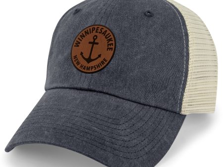 Lake Winnipesaukee Leather Patch Relaxed Trucker Fashion