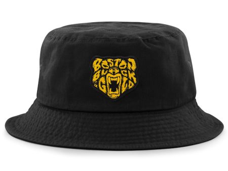 Boston Black & Gold Bear Bucket Hat Online now