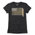 Black & Gold Boston Hockey Flag T-Shirt For Discount