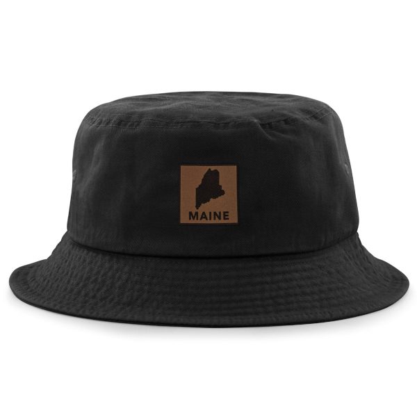 Maine Leather Patch Bucket Hat Cheap