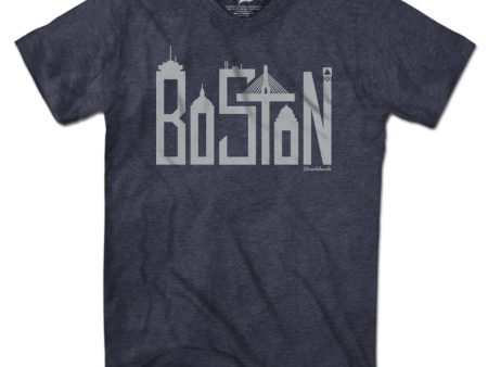 Boston Skyline Letters T-shirt Online Hot Sale