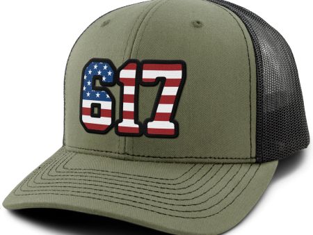 Boston 617 Stars & Stripes Classic Snapback Trucker Hot on Sale