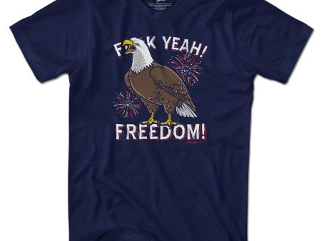 F Yeah! Freedom! Bald Eagle T-Shirt Hot on Sale