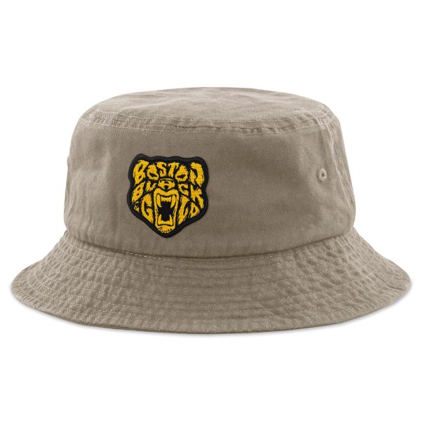 Boston Black & Gold Bear Bucket Hat Online now