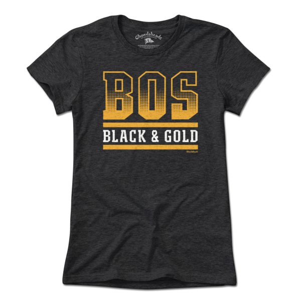 BOS Black & Gold T-Shirt Hot on Sale