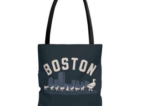 Boston Ducklings Skyline Tote Bag For Sale