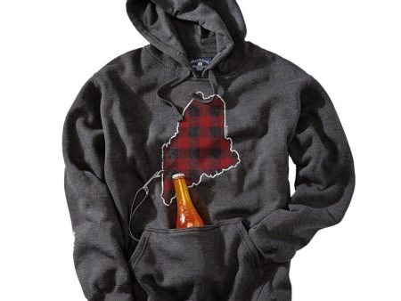 Buffalo Plaid Maine Tailgater Hoodie For Cheap