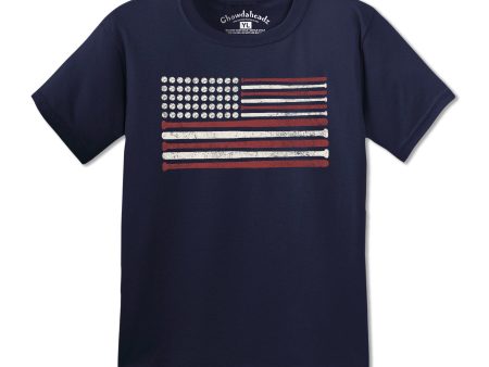 USA baseball Flag Youth T-Shirt on Sale