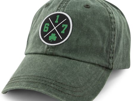 617 Shamrock Emblem Washed Dad Hat Discount