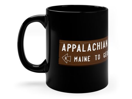 Appalachian Trail Sign 11oz Black Mug Online