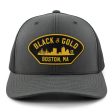 Black & Gold Boston Naval Classic Snapback Trucker For Discount