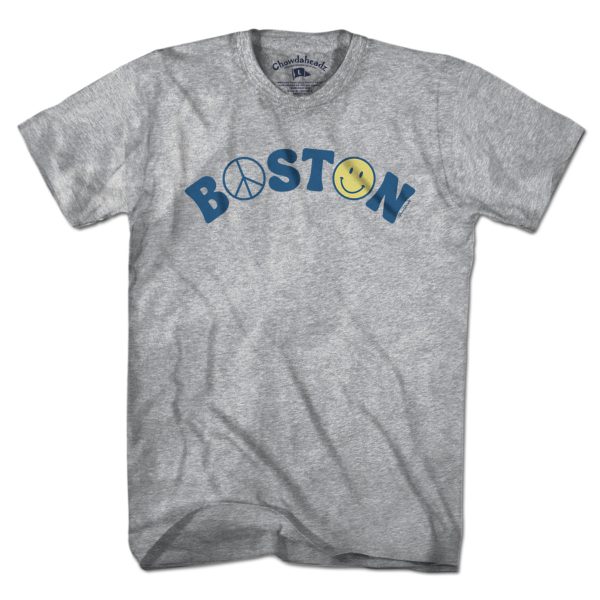 Boston Peace & Happiness T-Shirt For Cheap