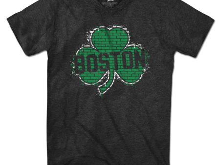 Boston Shamrock Graffiti T-Shirt Cheap