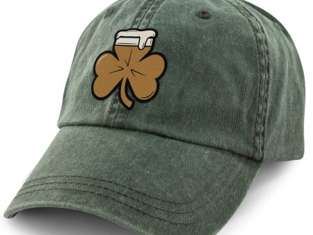 Shamrock On Tap Washed Dad Hat For Sale