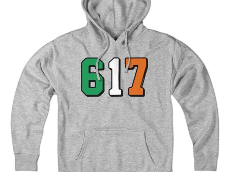 Boston 617 Irish Flag Hoodie For Sale