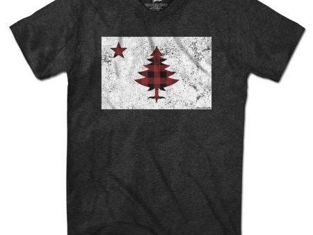 Buffalo Plaid Maine Flag T-Shirt Sale