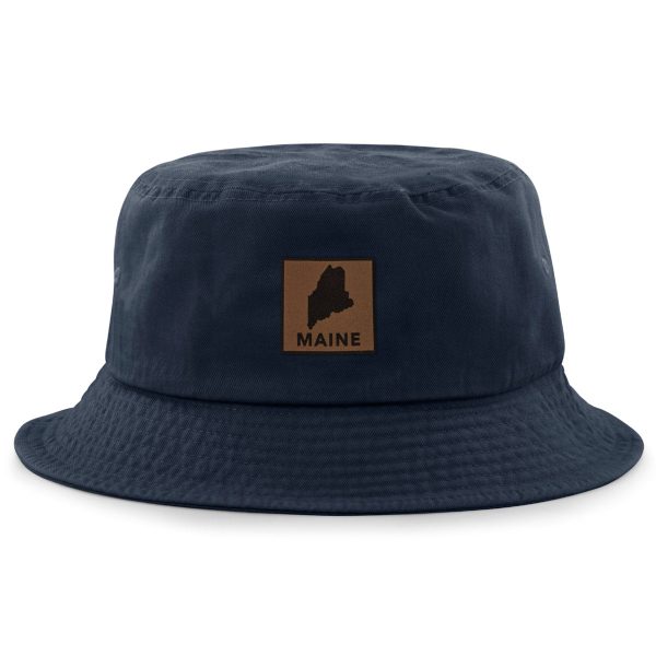 Maine Leather Patch Bucket Hat Cheap