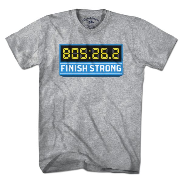 Finish Strong Marathon Time Clock T-Shirt Online now