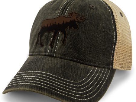 Moose Tree Skyline Leather Patch Dirty Water Trucker Supply