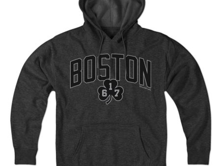 Boston Arch 617 Shamrock Blackout Hoodie For Sale