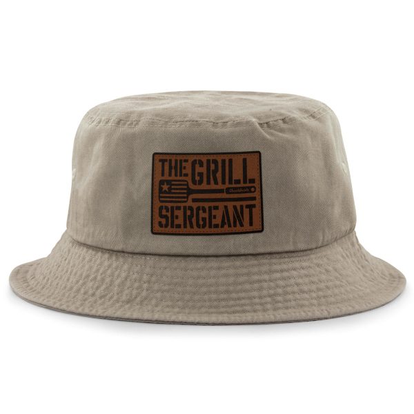 The Grill Sergeant Leather Patch Bucket Hat Online Sale