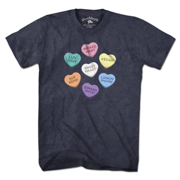 Boston Accent Candy Hearts T-Shirt Online Sale