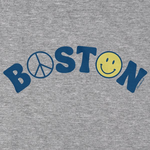 Boston Peace & Happiness T-Shirt For Cheap