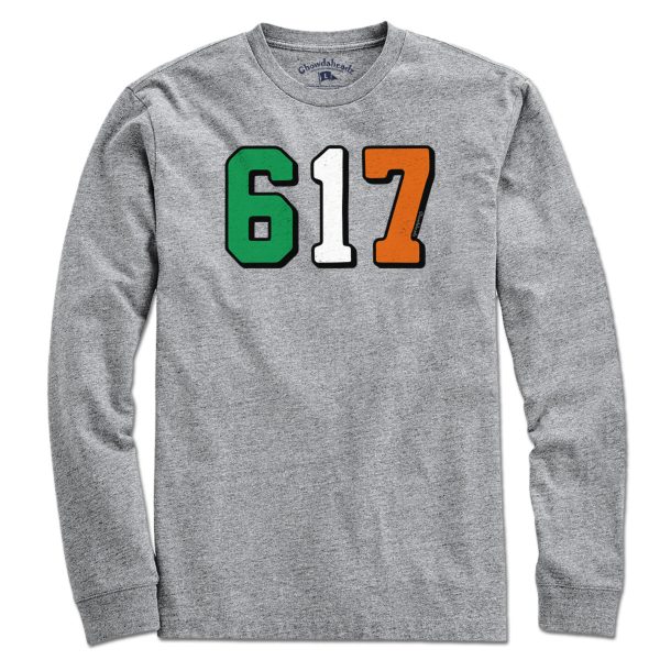 Boston 617 Irish Flag T-Shirt For Discount