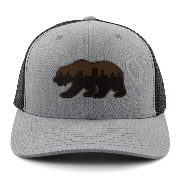 Boston Bear Skyline Leather Patch Classic Snapback Trucker Online now