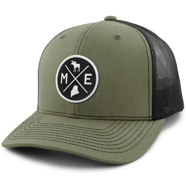 Maine Circle Emblem Classic Snapback Trucker Cheap