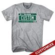 Custom Vermont License Plate T-Shirt Online Hot Sale