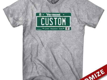 Custom Vermont License Plate T-Shirt Online Hot Sale