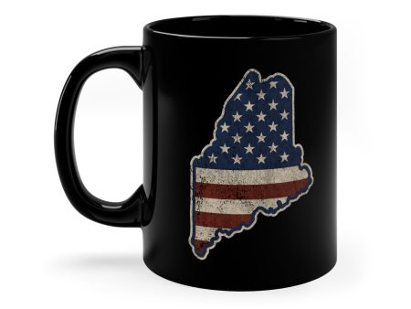 American  Maineiac  USA 11oz Black Mug Discount