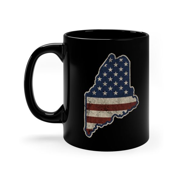 American  Maineiac  USA 11oz Black Mug Discount