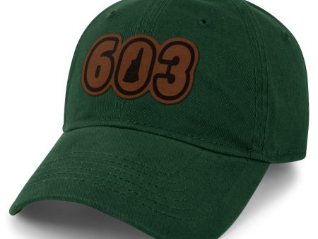 603 New Hampshire Leather Patch Dad Hat Supply