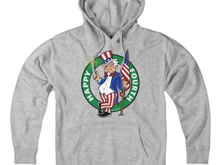 Happy Fourth Uncle Sam Circle Logo Hoodie Hot on Sale