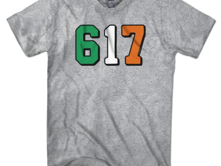 Boston 617 Irish Flag T-Shirt For Discount