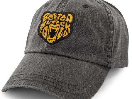 Black & Gold Bear Washed Dad Hat Online